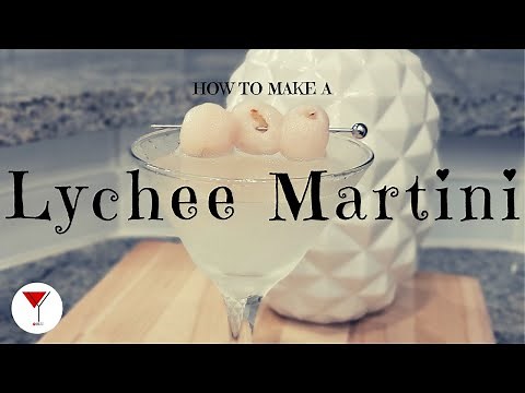 Lychee Martini | How to make a cocktail with Vodka, Lychee Syrup & Dry Vermouth