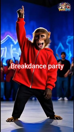 Breakdance Monkey #dj #animals #party #shorts