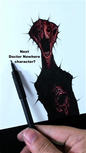 How to Draw Doctor Nowhere The Boiled One#doctornowhere #theboiledone #analoghorror #horror #drawing