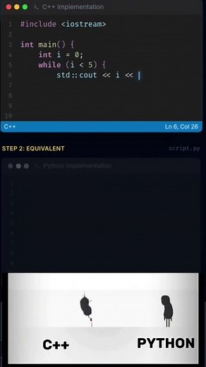 C++ vs Python: While Loop in 10 Seconds! 🔥