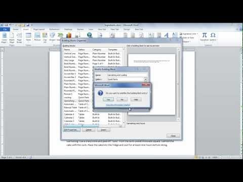How to edit and organize building blocks