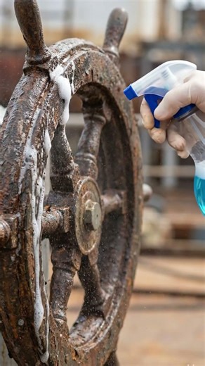 Insane Magic Rust Remover Spray ASMR Cleaning #rustremoval #satisfying #asmr #restoration