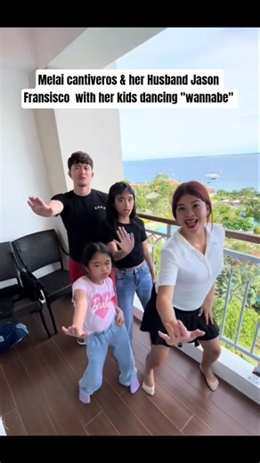 Melai cantiveros & her Husband Jason Fransisco with her kids dancing "Wannabe" #melaicantiveros