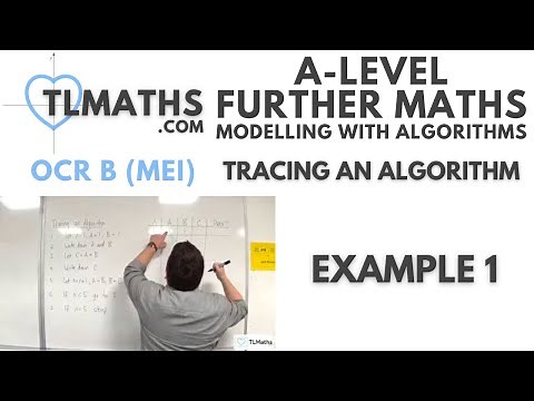 OCR MEI MwA A: Tracing an Algorithm: 02 Example 1