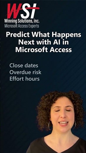 Predict What Happens Next with AI in Microsoft Access | WSI