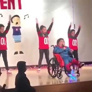 Disabled kid sings at talent show YOU WONT BELIEVE WHAT HAPPENS NEXT!