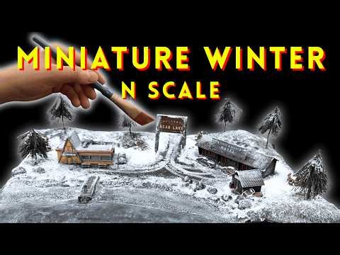 DIY Scratch Build Cozy N Scale Diorama Winter Lakeside