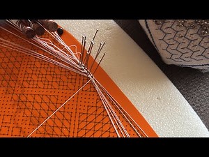 Inicio en recto a caballo para toalla - encaje de bolillos Raquel M Adsuar Bolillotuber