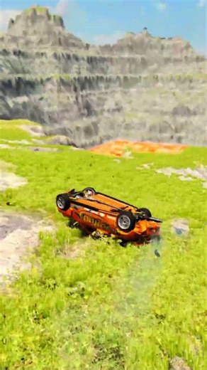 Cars vs Giant Lava Pit – BeamNG.drive 42 #beamng #shorts #beamngdrive #automobile #usa #car #india