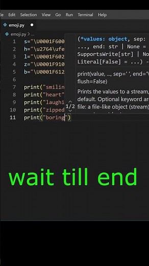 Create Emoji's using Python #emoji #python