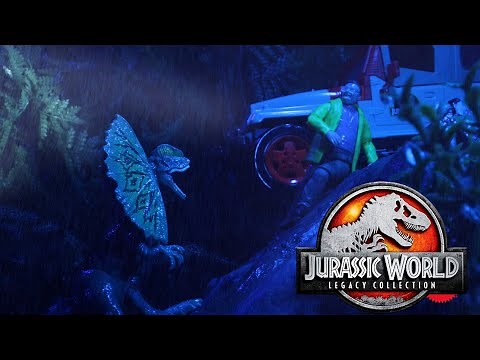 Mattel's Jurassic Park Toy Animation - Nedry Getaway Set in Action!
