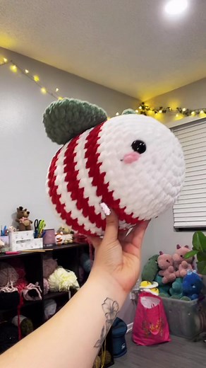 Crochet Holiday Bee Available on Etsy December 12