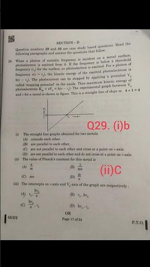 Class 12Th Physics CBSE Board 2025 paper Set 2 Code 55/2/2