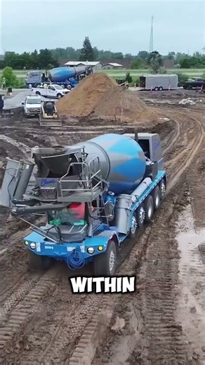 What Happens If Concrete Trucks Don't Dump Wet Concrete? #shorts #concrete #truck #facts