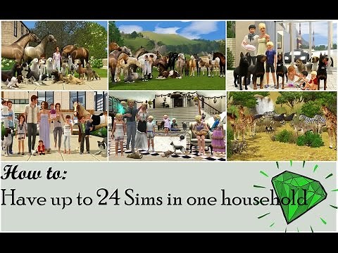 Sims 3 Tutorials | How to have up to 24 sims in one household + run through