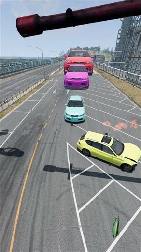 Small car and big cars vs hammer #BeamNGDrive #HydraulicPress #CarCrash