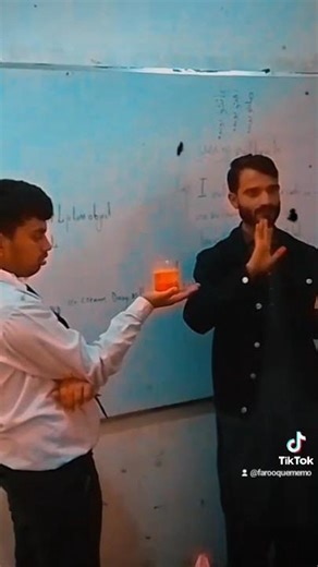 Preparation of a lava lamp experiment for Class IX students .