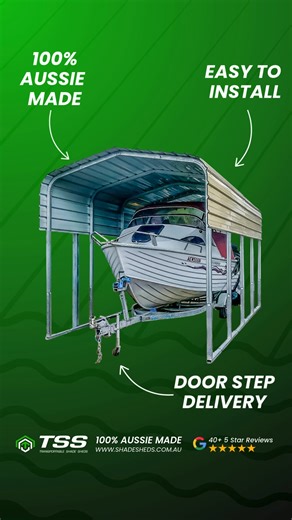 Built tough. Delivered fast. Aussie approved 🇦🇺 Our customers love their Shade Sheds – 100% Aussie Made, easy to install, and no council paperwork required! ⭐️⭐️⭐️⭐️⭐️ www.shadesheds.com.au | Transportable Shade Sheds - Australia