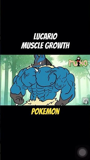 Lucario Muscle Growth in Pokemon #lucario #pokemon #pokemongo #pokémon