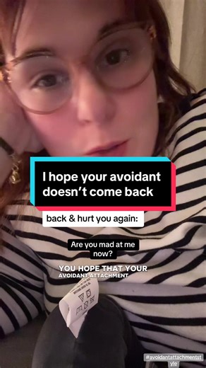 #TikTokCreatorSearchInsightsIncentive I don’t want your avoidant attachment style ex to come back. Not because you didn’t love them enough. But because if they’re still unhealed, they will hurt you the exact same way again. Avoidant attachment doesn’t disappear with time, silence, or missing you. Unhealed avoidants repeat the same cycle: emotional distancing, mixed signals, shutdowns, sudden detachment, and leaving you to carry the emotional labor alone. If you’re hoping your avoidant ex will co