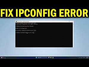 How To Fix IPconfig or Renew Not Working, No Operation Can Be Performed