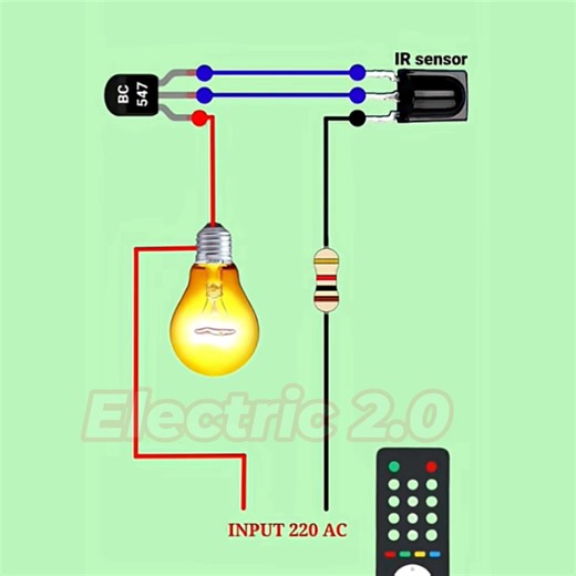 Remote Control Ac Light Circuit #shorts | Electric 2.0