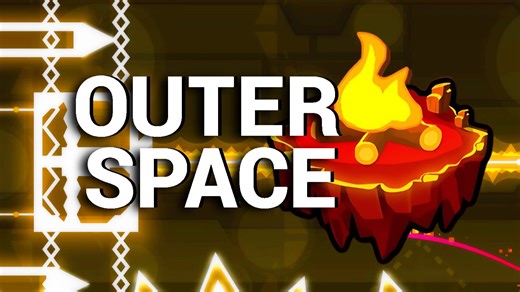 【一个好的开始】OuterSpace全币通关（火焰岛第一关）【几何冲刺Geometry Dash】