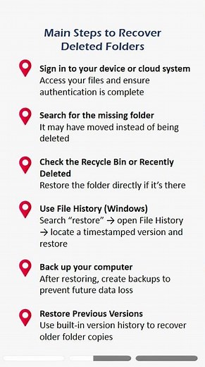 Recover accidentally deleted folders quickly and safely. #windows #folder