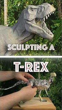 Sculpting A T Rex Preview Inspired by Jurassic Park : World Rebirth Out of Polymer Clay Sculpey