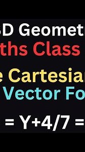 Write Cartesian Equation in Vector Form #3d #threedimensionalgeometry #class12 #maths