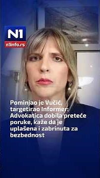 "Crta nam se meta na čelu. Zabrinuta sam za svoju bezbednost." rekla je Aćimović Planojević.
