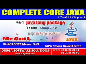 Core Java - java.lang.package - Buffer Area(String Constant Pool area) Part - 4