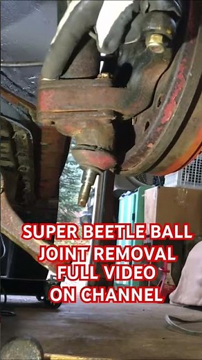 VW SUPER BEETLE BALL JOINT REMOVAL FULL VIDEO ON CHANNEL FOR SUSPENSION REPLACEMENT #sladesbeetle