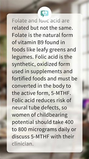Is folic acid the same as folate?