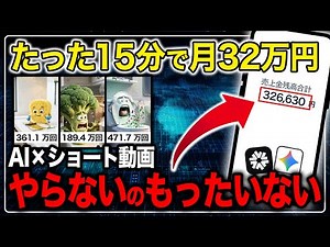【副業で月32万達成】寝てても勝手に収益化できるAI×ショート動画の作り方を解説します！