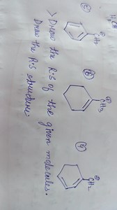 Draw the resonance structures (R.S.) of the given molecules:  B... | Filo