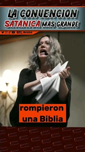 Satanista Rompe Biblia en #SatanCon 👹😲 #guerraespiritual
