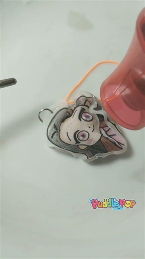 Cute Nezuko Kamado Shrinky Dink ✨ #nezuko #shrinkydink #animeart #demonslayer #shorts