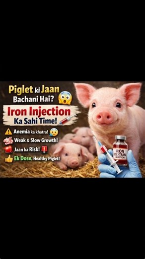 Piglet ki Jaan Bachani Hai? Iron Injection Ka Sahi Time Jaano! 💉🐷 #shorts #ytshorts