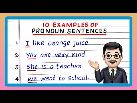 10 Pronoun Sentences | 10 Examples of Pronoun Sentences | Sentences of Pronoun