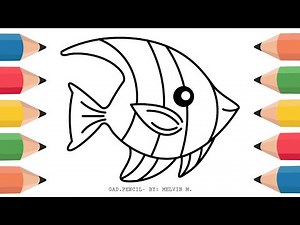 How to Draw a Cute Angelfish | Simple Drawing Ideas | how to draw for kids | Art for Kids
