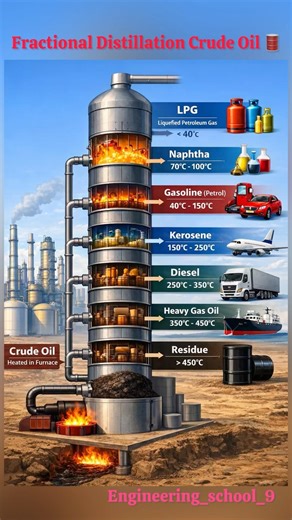How Crude Oil is Separated into Useful Products |Fractional Distillation | Crude Oil Refining system