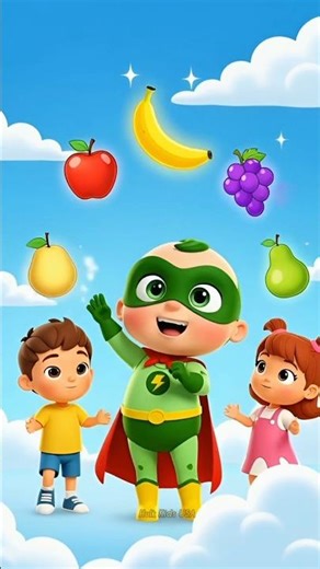 🦸‍♂️ Superhero Teaches Fruits Names 🍎🍌 Fun Learning for Kids!