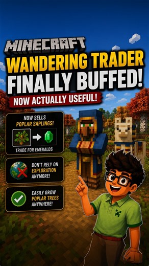 Minecraft's Wandering Trader Just Got More Useful! 🌱
