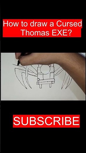 How to Draw a Cursed Thomas EXE | Scary Train Eater Drawing Tutorial for Beginners