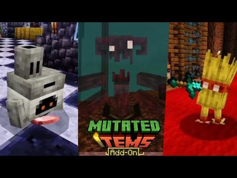 Minecraft PE Mutated Items Add-on Full Mod Showcase