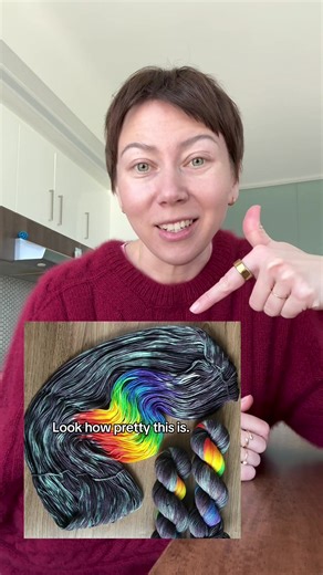 I’ve never knit with hand dyed yarn and I’m both fascinated and terrified. do you use it for sweaters or just accessories? I feel like I’m about to make a very expensive mistake… but also, if you see me knitting a $300 sweater soon, mind your business 🫠😅 features yarn: Acid Rainbow Splash by @Lantern Light Yarn Rainy Day Sunrise by Blue Barn Fiber #knittok #handdyedyarn #knitting #fyp #yarn