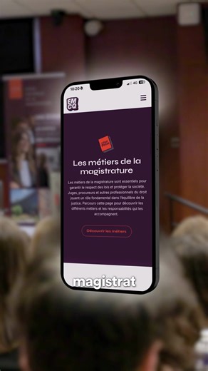 Pas encore au clair sur ton orientation ? Et si la justice était faite pour toi ? Découvre la nouvelle application EMCQ « Être magistrat, c’est quoi ? », lancée par l’École nationale de la magistrature. https://etre-magistrat-cest-quoi.fr/ #Orientation #EMCQ #ENM