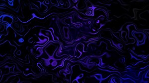 3D animation dark blue liquid abstraction. Video animation 4K 3D.