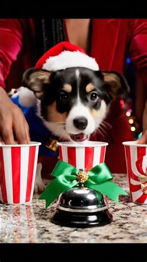 Smart Puppy Masters the Shell Game! 🐱🥥 #guinea piggenius #shellgame